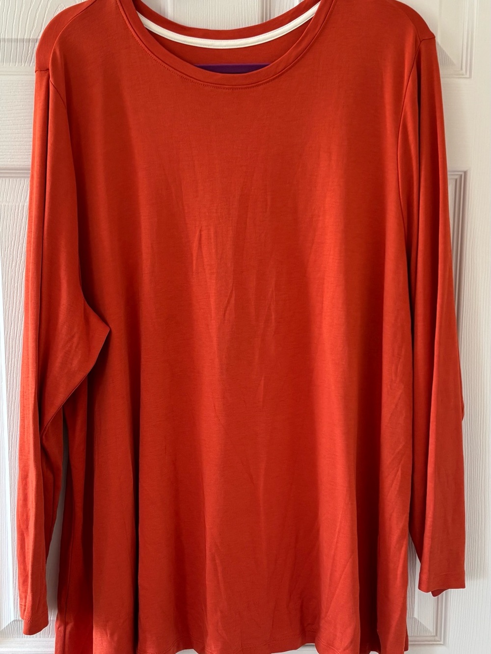 Isaac Mizrahi Long-Sleeve Pima Cotton Shirt in Orange